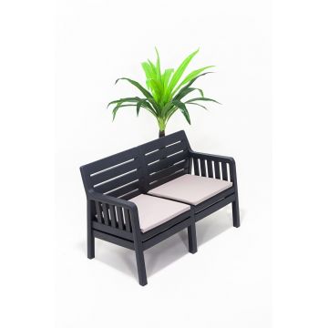 Fotoliu de gradina cu 2 locuri Lara Ikili Koltuk Antracit 126x79x65 cm Fotoliu de gradina cu 2 locuri Lara Ikili Koltuk Antracit 126x79x65 cm